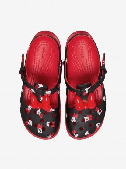 Sandlias Crocs Minnie Mouse Mary Jane Vermelhas