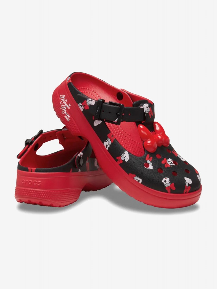 Sandlias Crocs Minnie Mouse Mary Jane Vermelhas