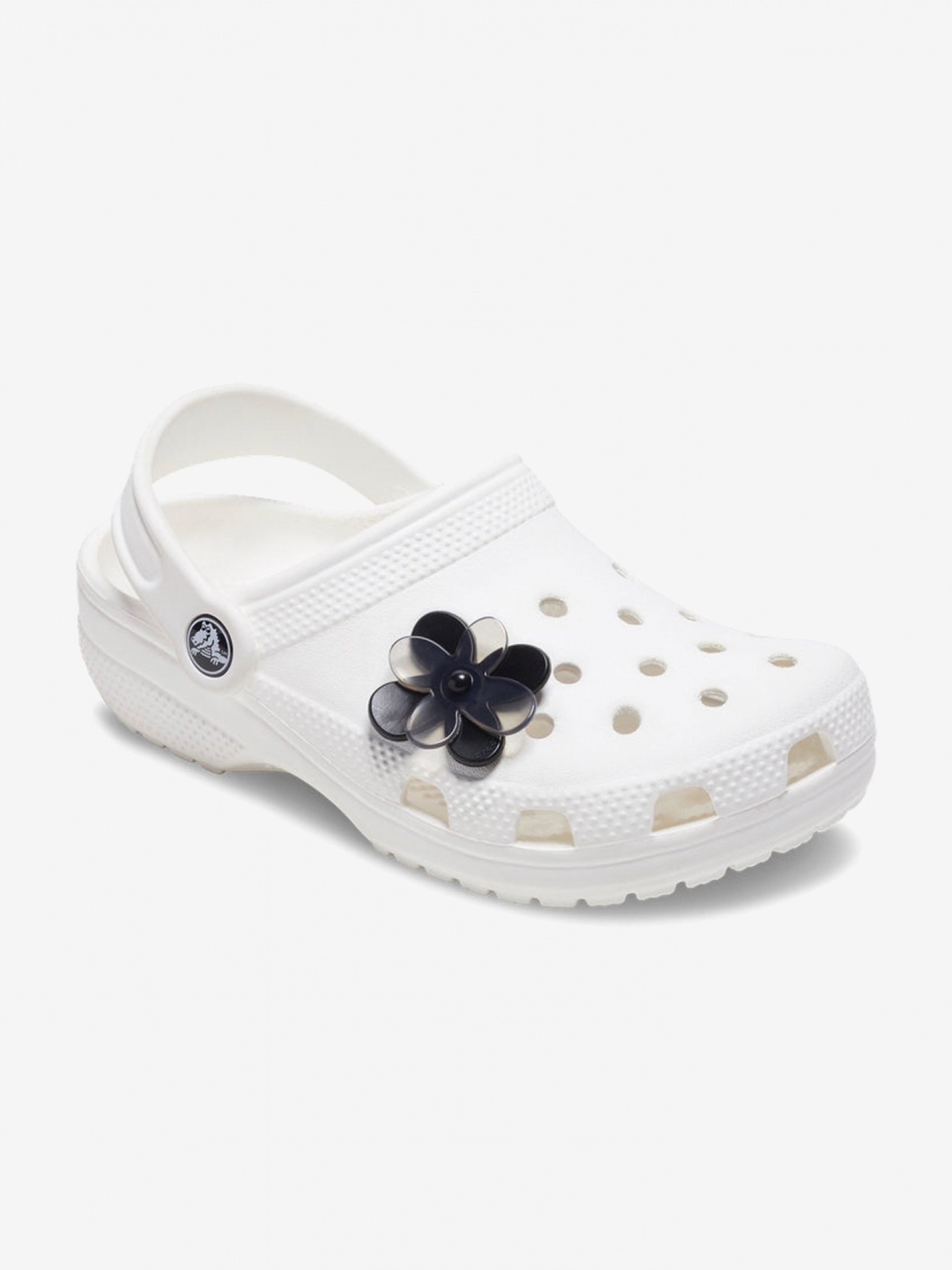 Crocs Black Flower Jibbitz
