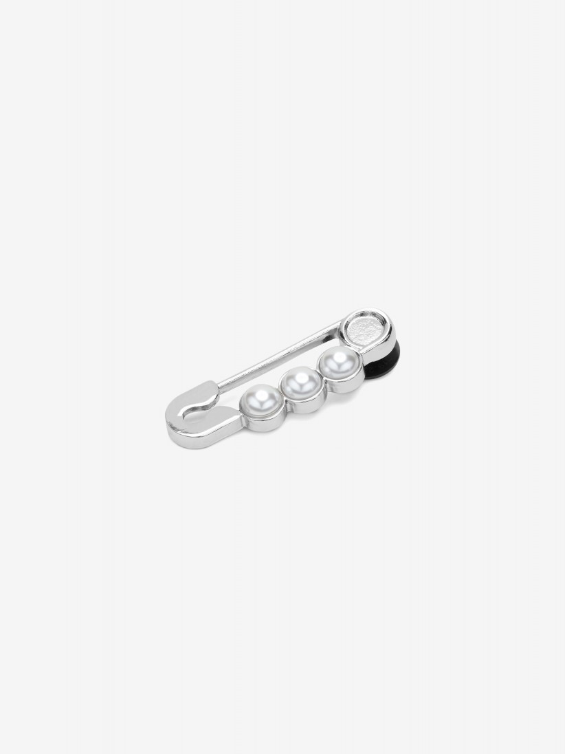 Pin Crocs Jibbitz Alfinete Com Prolas Prateado