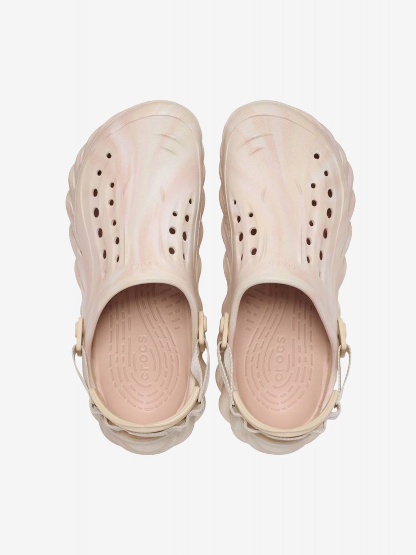 Sandlias Crocs Clog Echo Marbled Bege