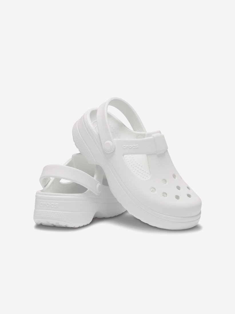 Sandlias Crocs Classic Mary Jane Toddler Brancas