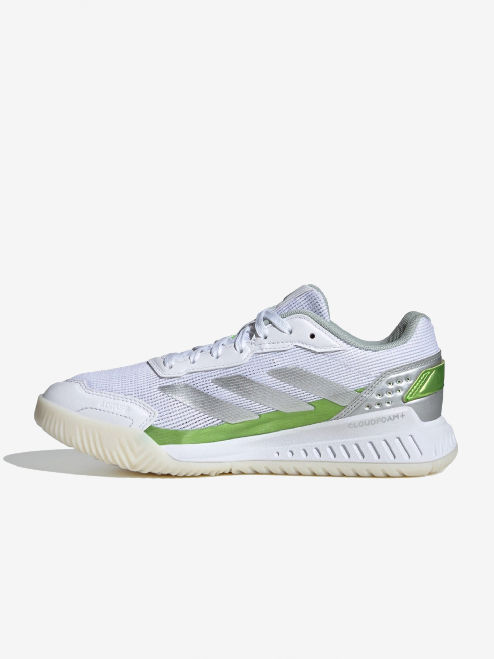 Zapatillas Adidas Courtquick Padel W Blancas y Verdes