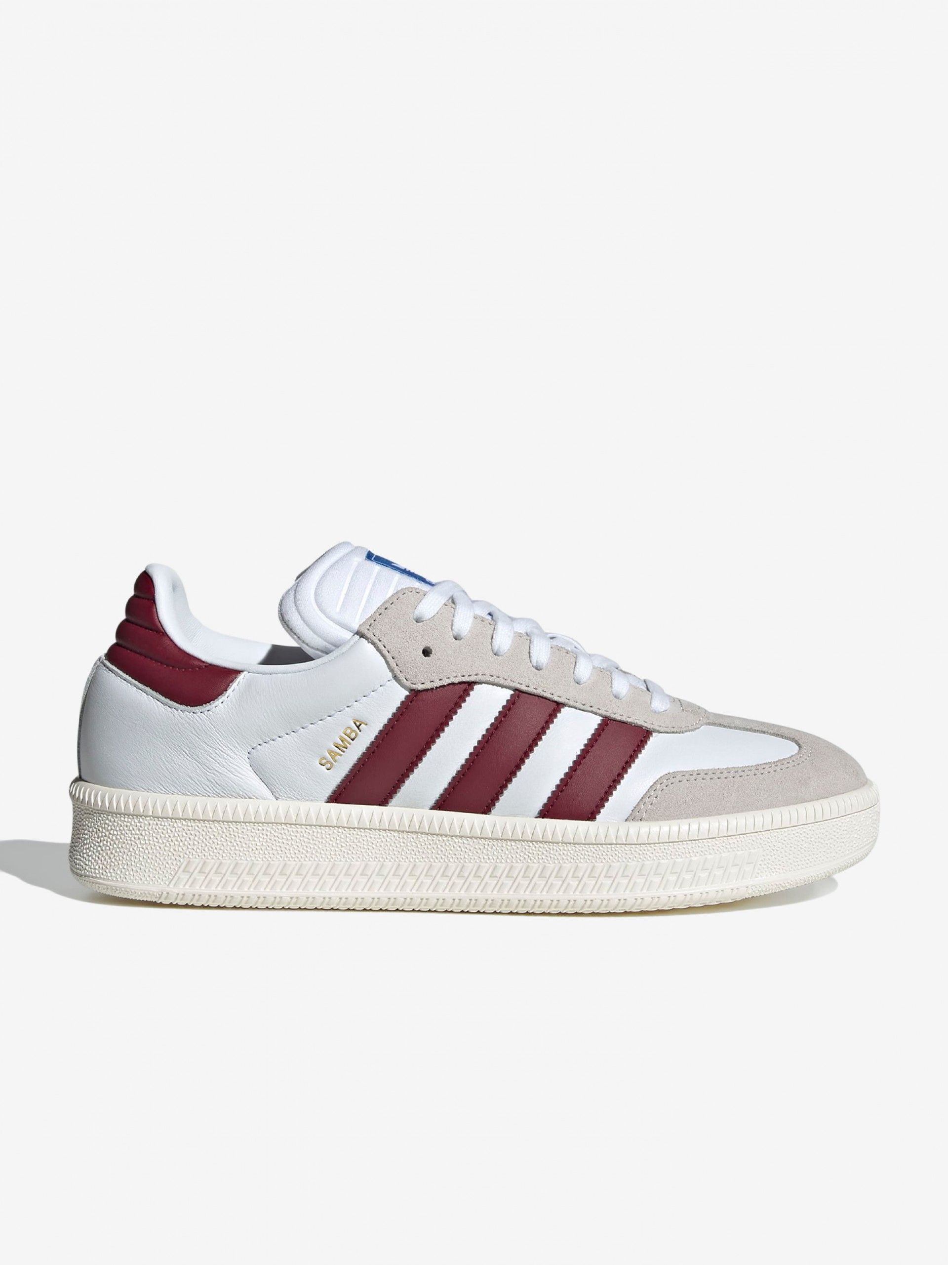 Sapatilhas Adidas Samba XLG Brancas e Bordeaux