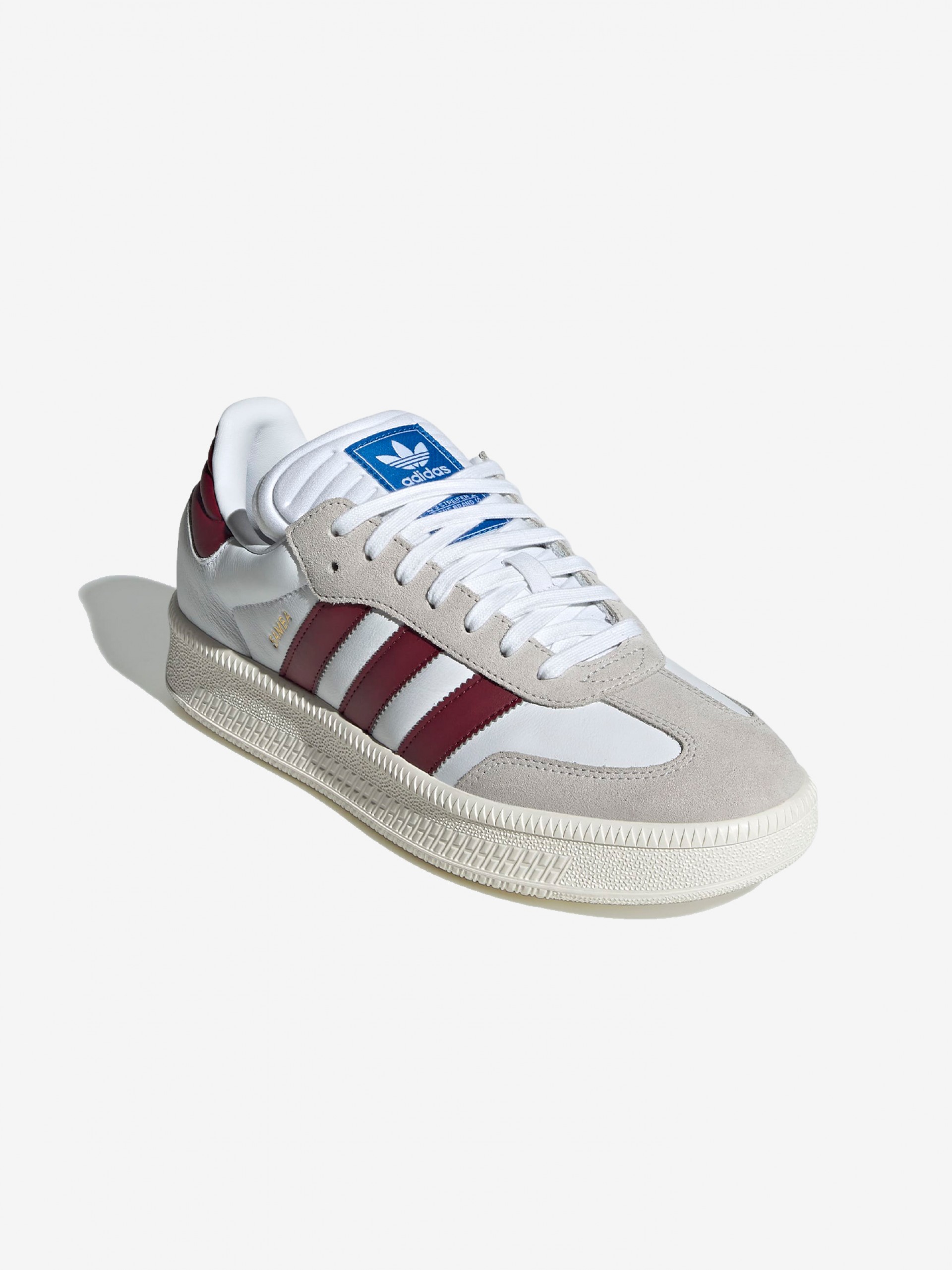 Sapatilhas Adidas Samba XLG Brancas e Bordeaux