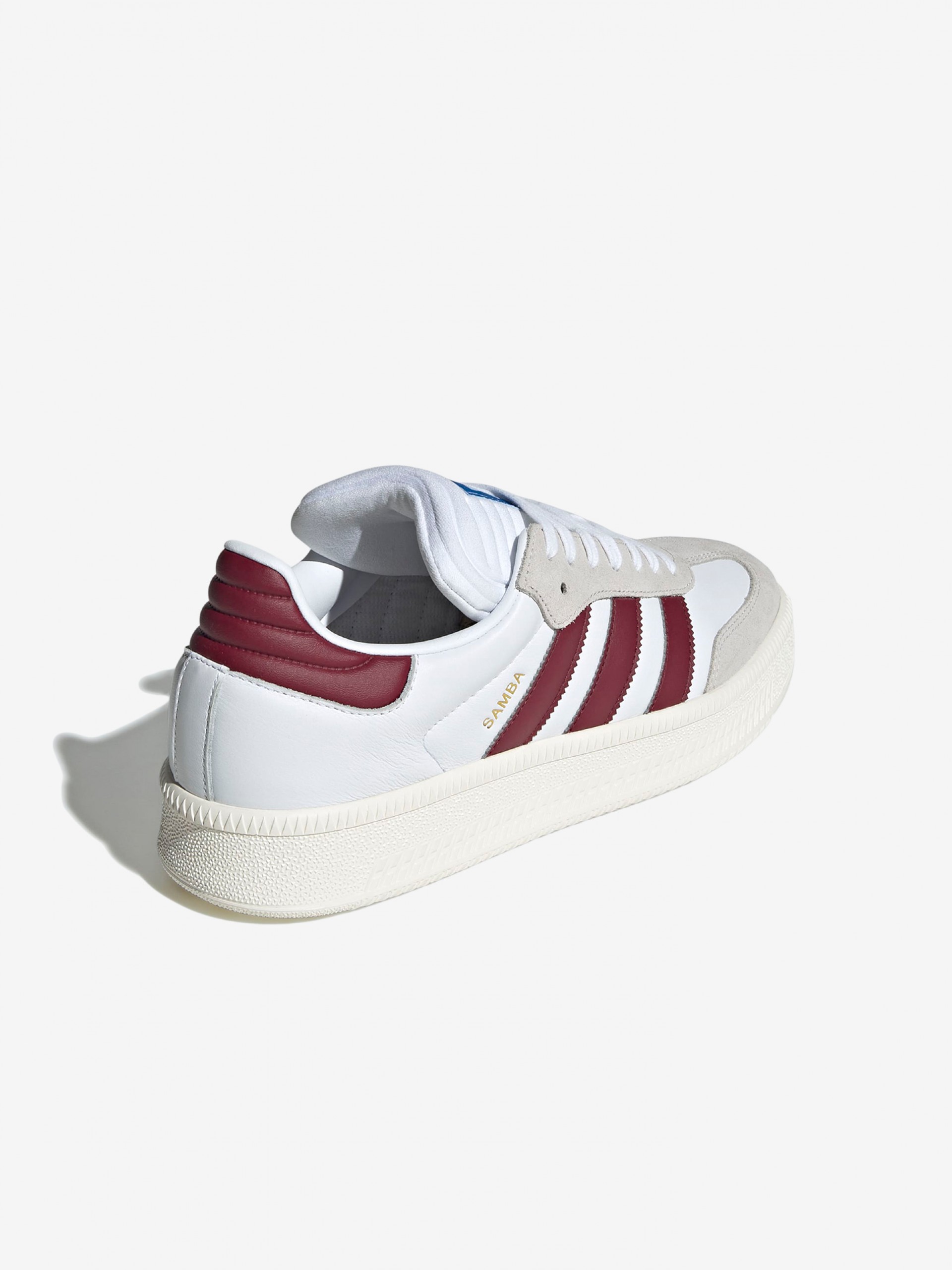 Sapatilhas Adidas Samba XLG Brancas e Bordeaux
