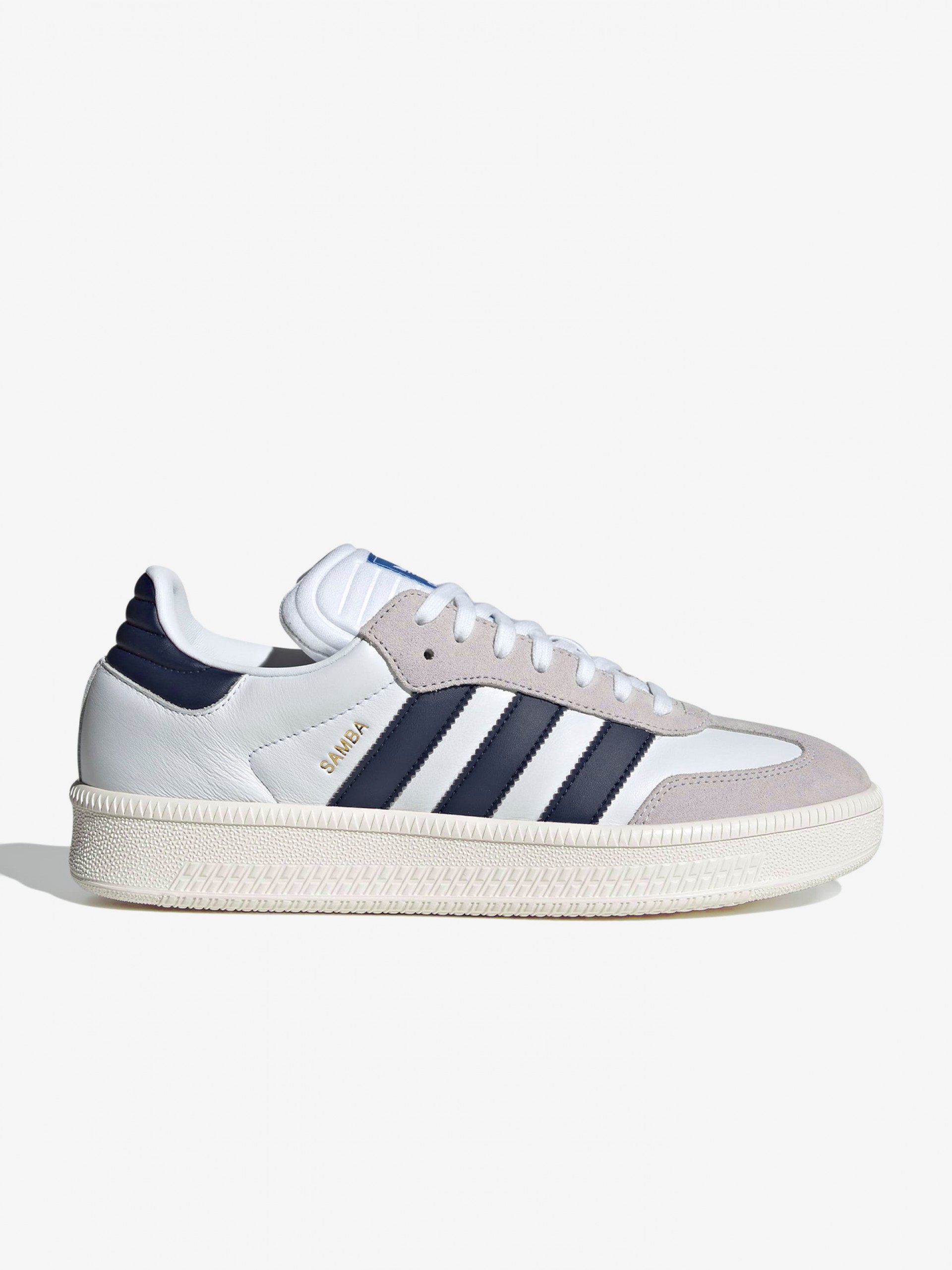 Sapatilhas Adidas Samba XLG Brancas e Azuis