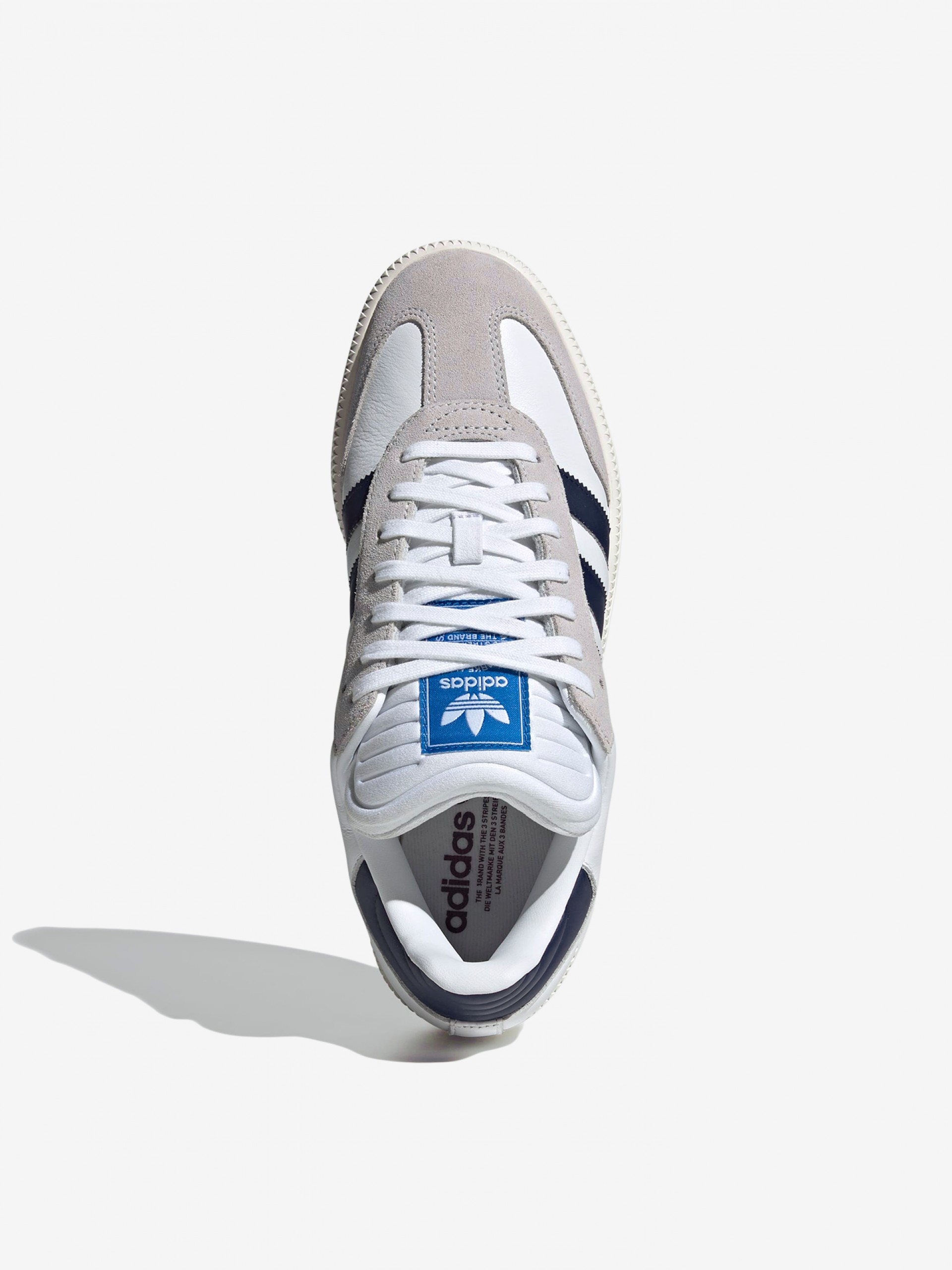 Sapatilhas Adidas Samba XLG Brancas e Azuis