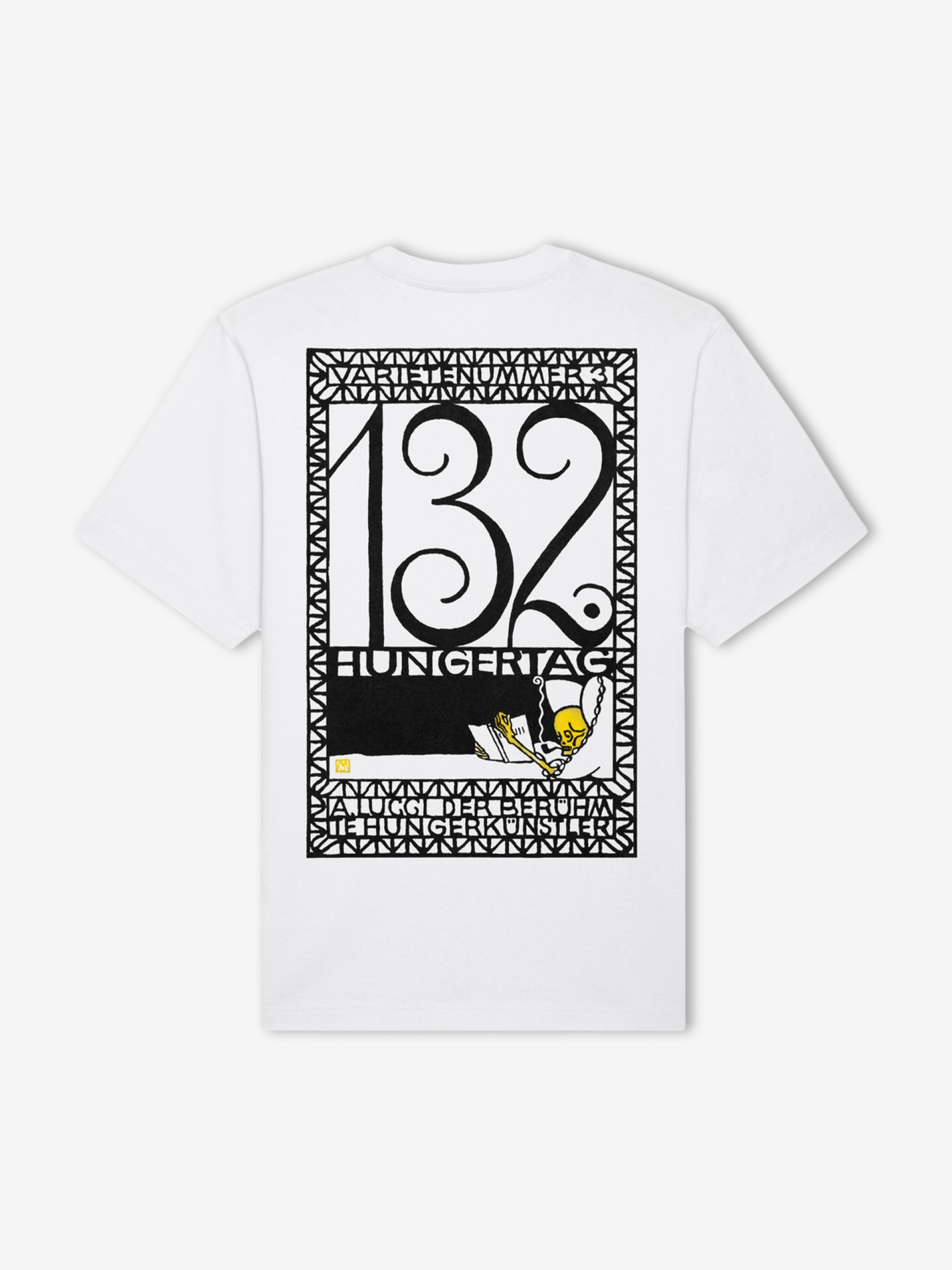 T-shirt Hopera 132nd Day of Fasting, A. Lucci the Famous Hunger Artist by Moriz Jung. (1907) Branca