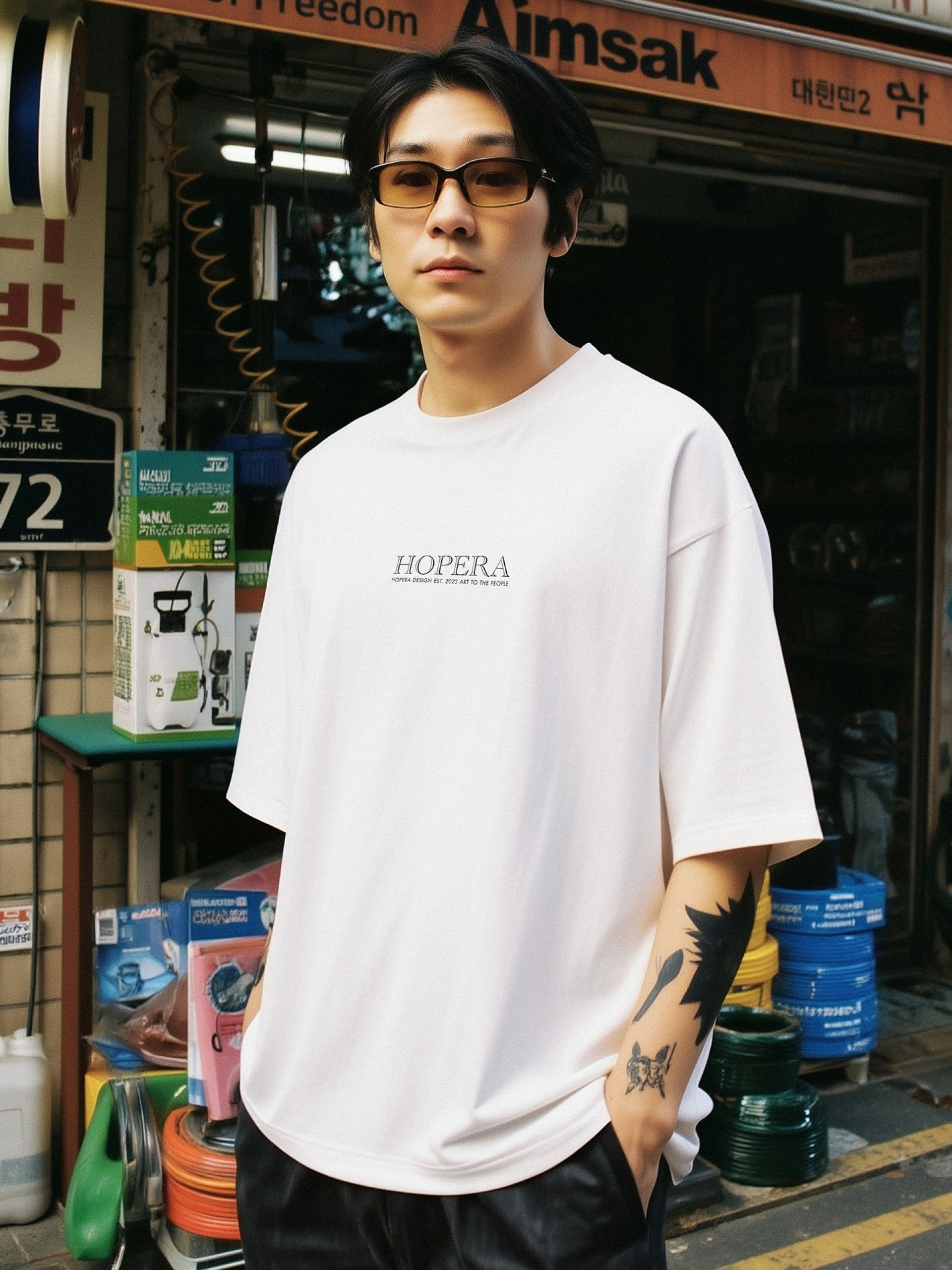 T-shirt Hopera Ichikawa Danjuro IX Als Soga No Goro by Toyohara Kunichika (1901) Branca