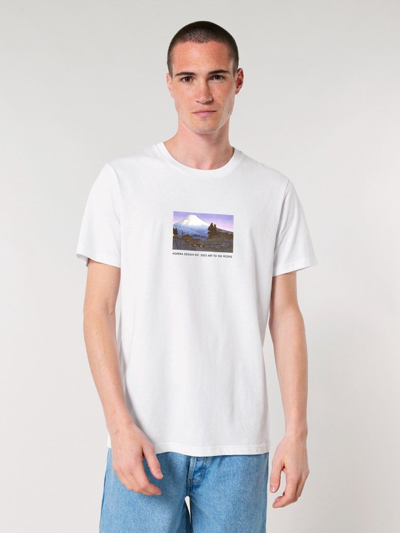 T-shirt Hopera Mikuho (Fuji) by Hiroaki Takahashi (20th century) Branca