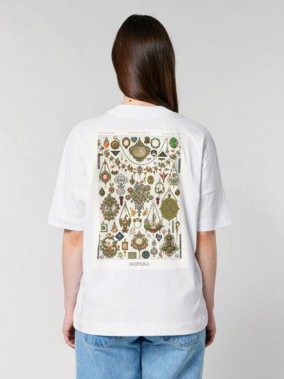 Hopera 16th and 17th Century Ornament Plate by Albert Racinet (1888) White T-shirt