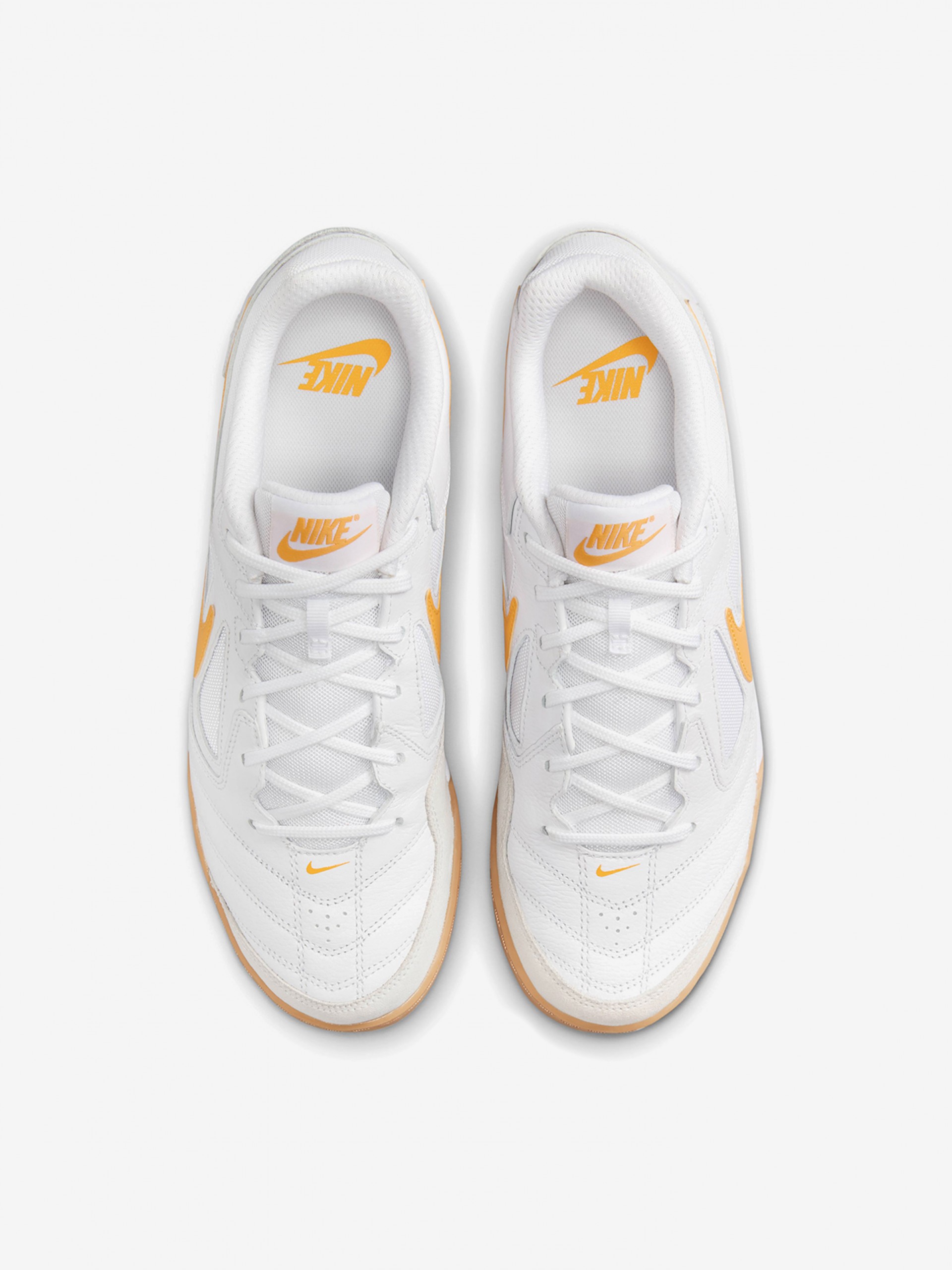 Sapatilhas Nike Gato Brancas e Laranja Júnior