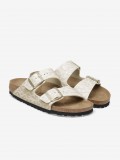 Birkenstock Arizona Synthetic Beige Slides