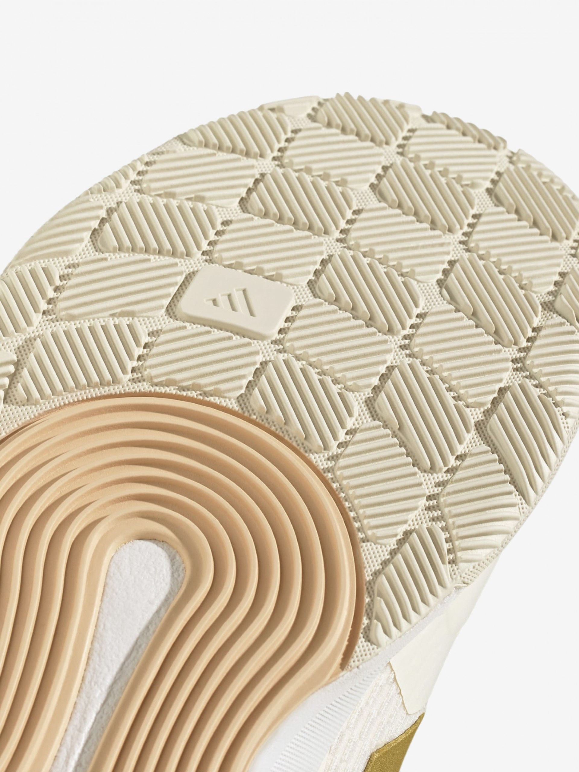 Zapatillas Adidas Novaflight 2 Padel W Beige y Doradas