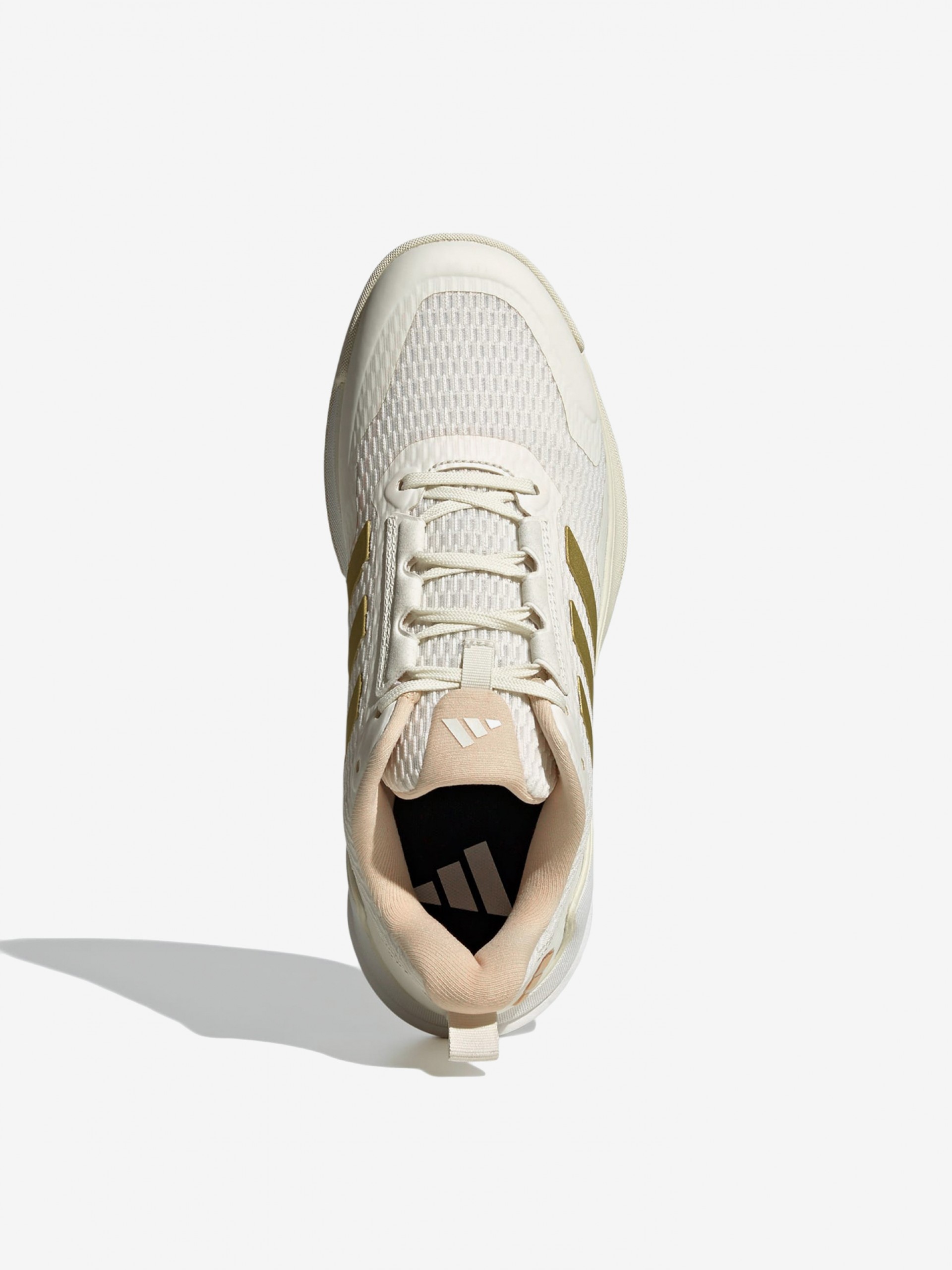 Zapatillas Adidas Novaflight 2 Padel W Beige y Doradas