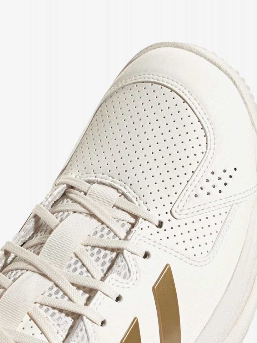 Zapatillas Adidas Court Flight Padel W Beige y Doradas