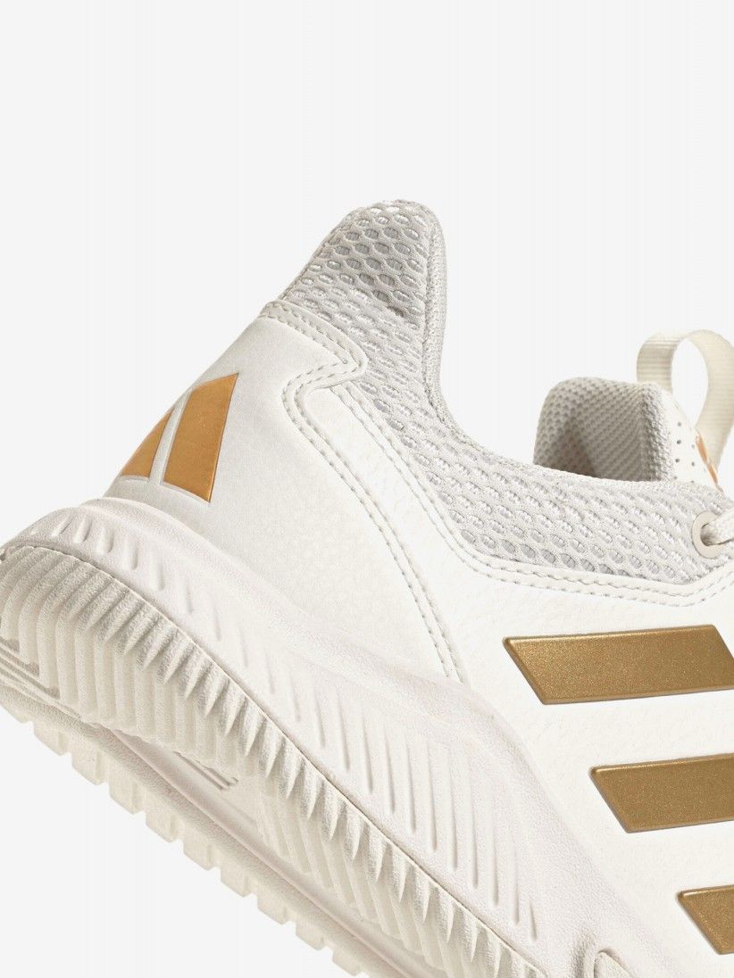 Zapatillas Adidas Court Flight Padel W Beige y Doradas