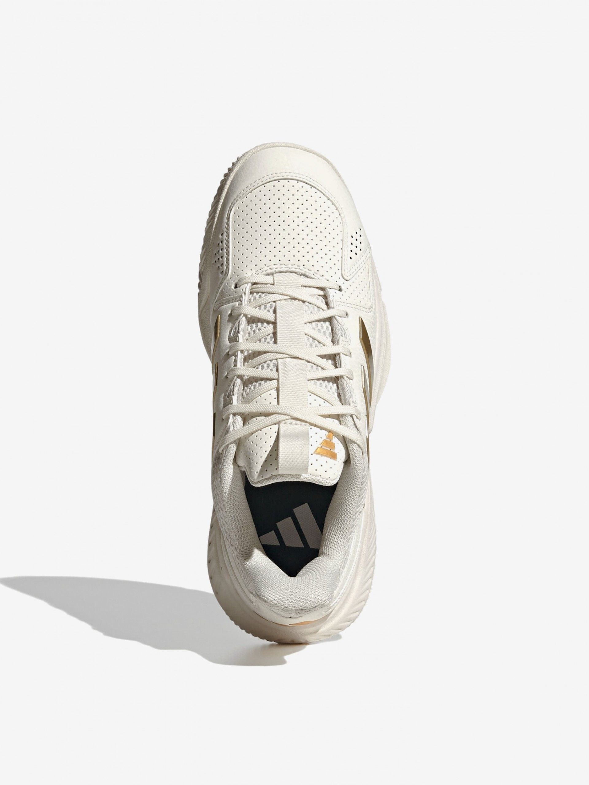 Sapatilhas Adidas Court Flight Padel W Bege e Douradas