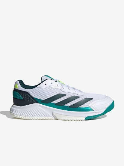 Zapatillas Adidas Courtquick Padel M Blancas y Verdes