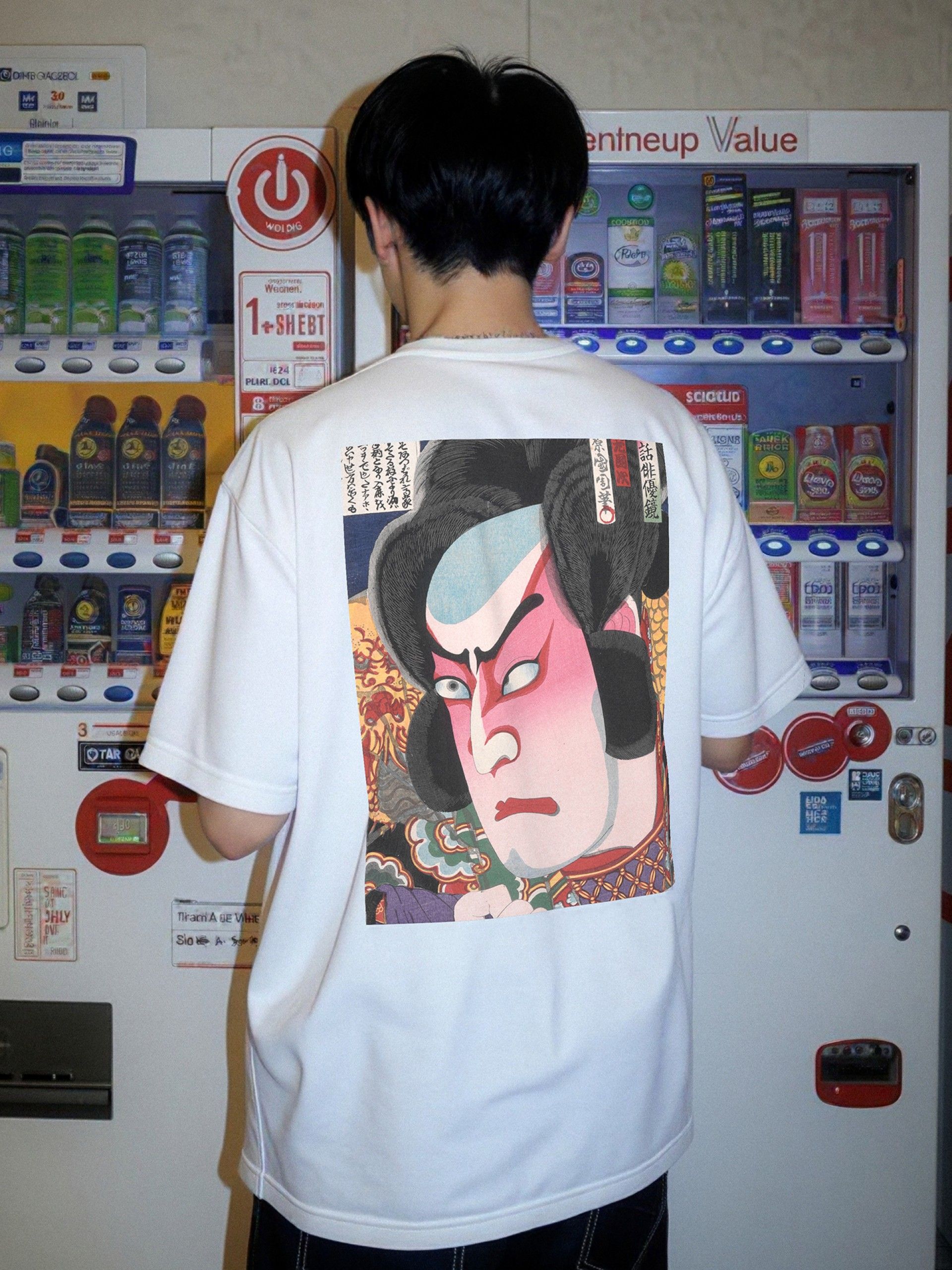 T-shirt Hopera The Actor Ichikawa Sadanji I Als Fukashichi by Toyohara Kunichika (1883) Branca