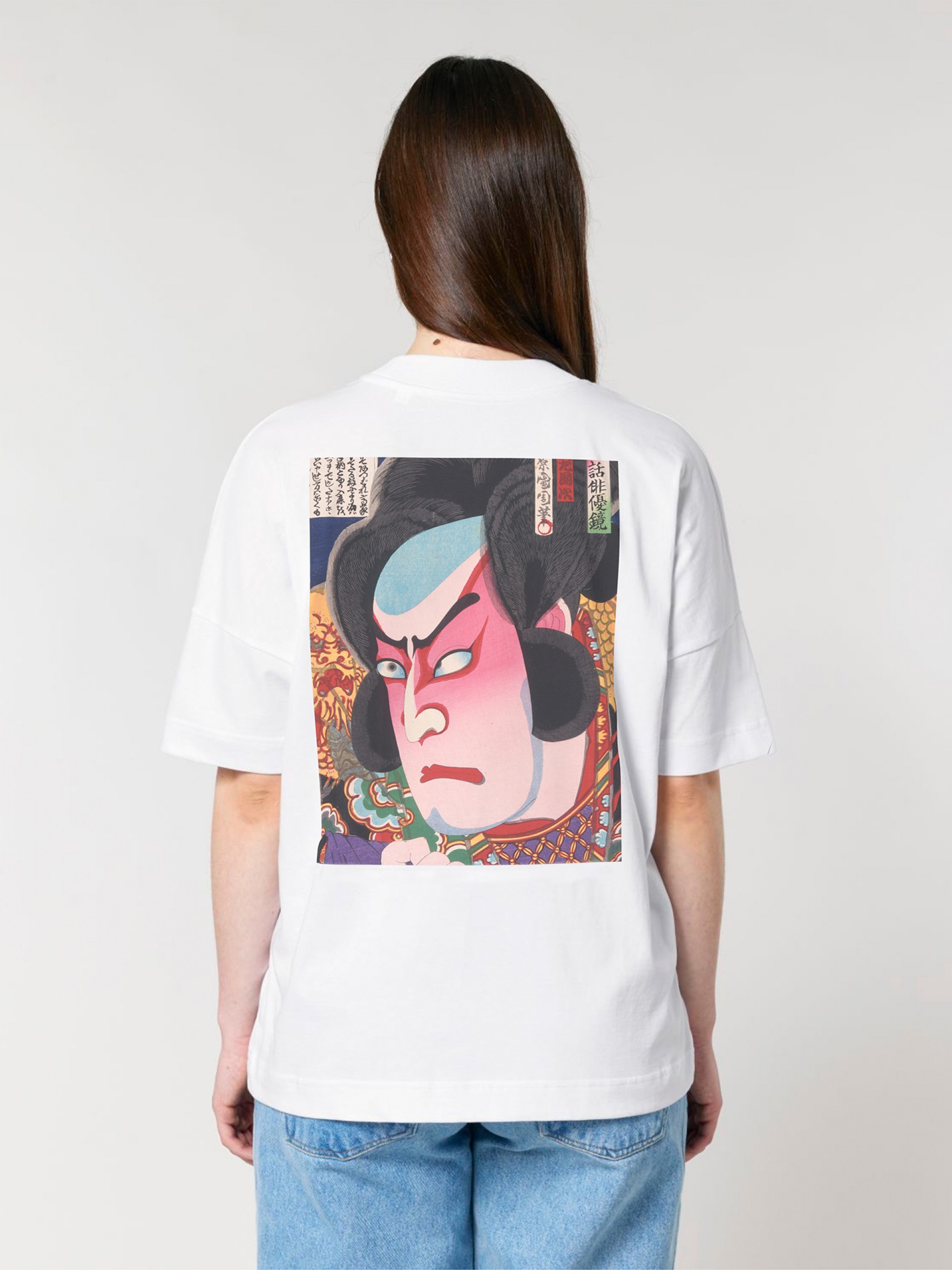 T-shirt Hopera The Actor Ichikawa Sadanji I Als Fukashichi by Toyohara Kunichika (1883) Branca