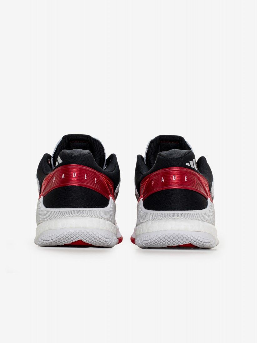 Sapatilhas Adidas Boost Crazyquick Padel M Brancas e Vermelhas