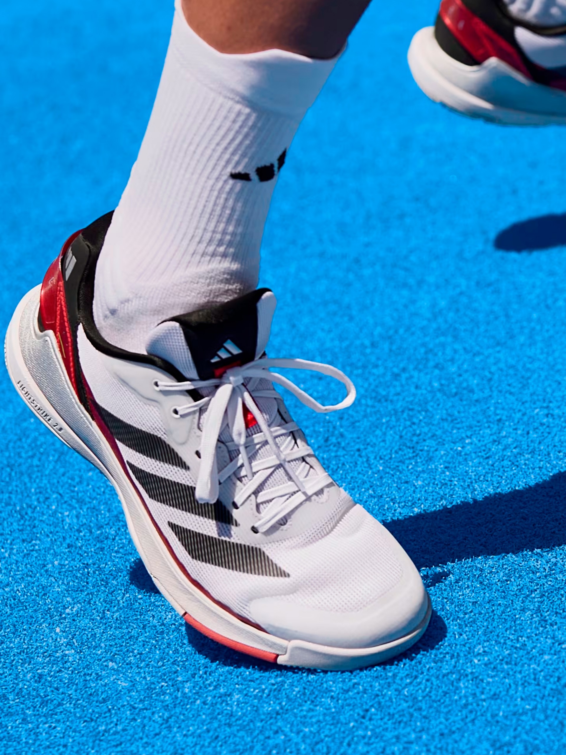 Sapatilhas Adidas Crazyquick LS Padel M Brancas e Vermelhas