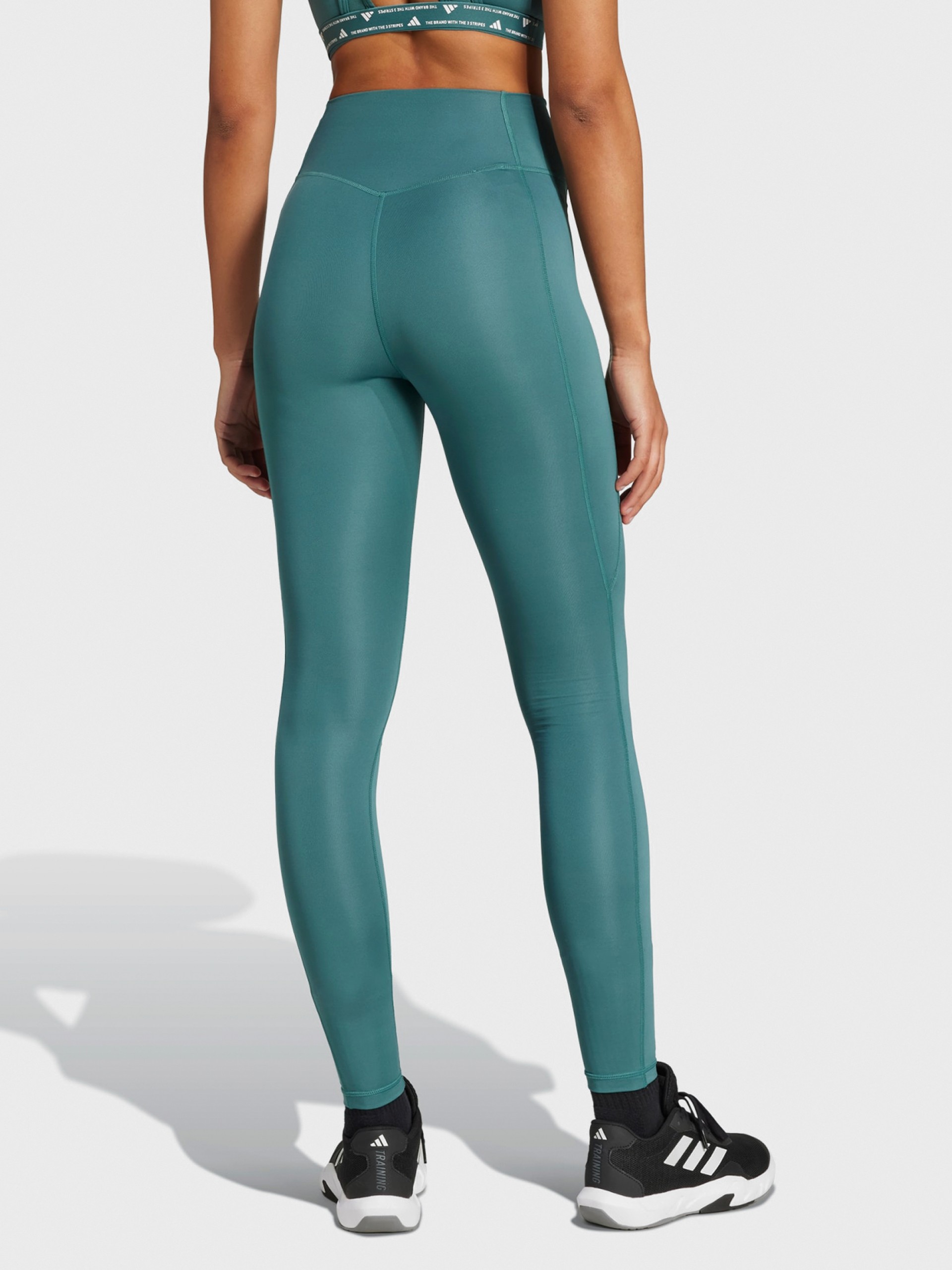 Leggings de Entrenamiento Adidas Optime Essentials Stash Pocket Full-Length Verdes