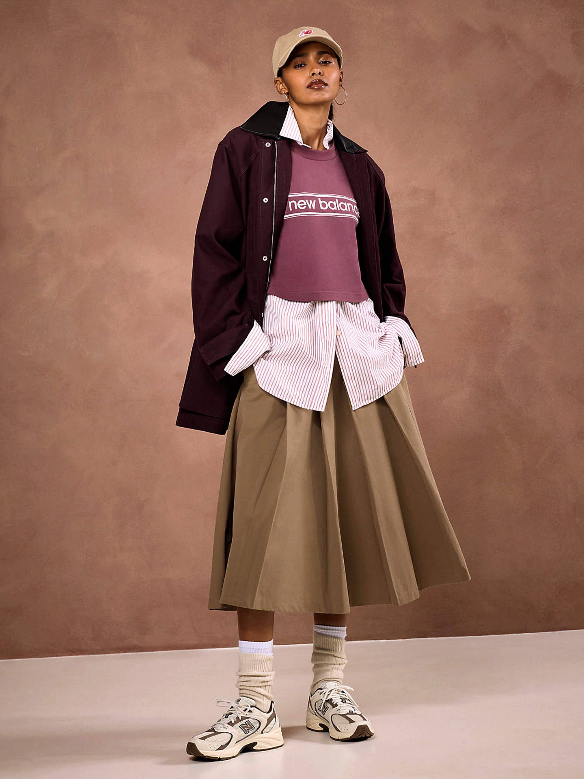 New Balance MR530 Beige and Brown Sneakers