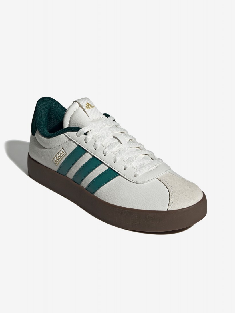 Adidas VL Court 3.0 White and Green Sneakers