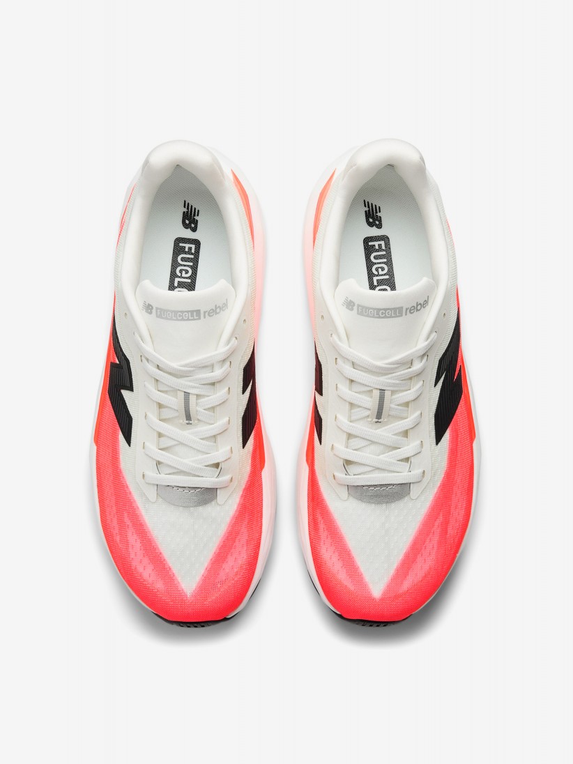 New Balance FuelCell Rebel v5 Salmon and White Trainers For Men