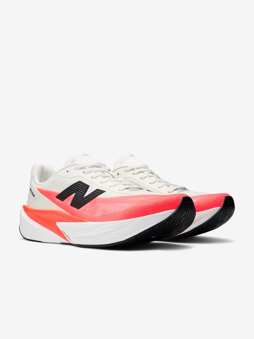New Balance FuelCell Rebel v5 Salmon and White Trainers For Men
