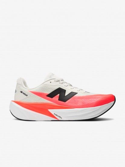New Balance FuelCell Rebel v5 Salmon and White Trainers For Men