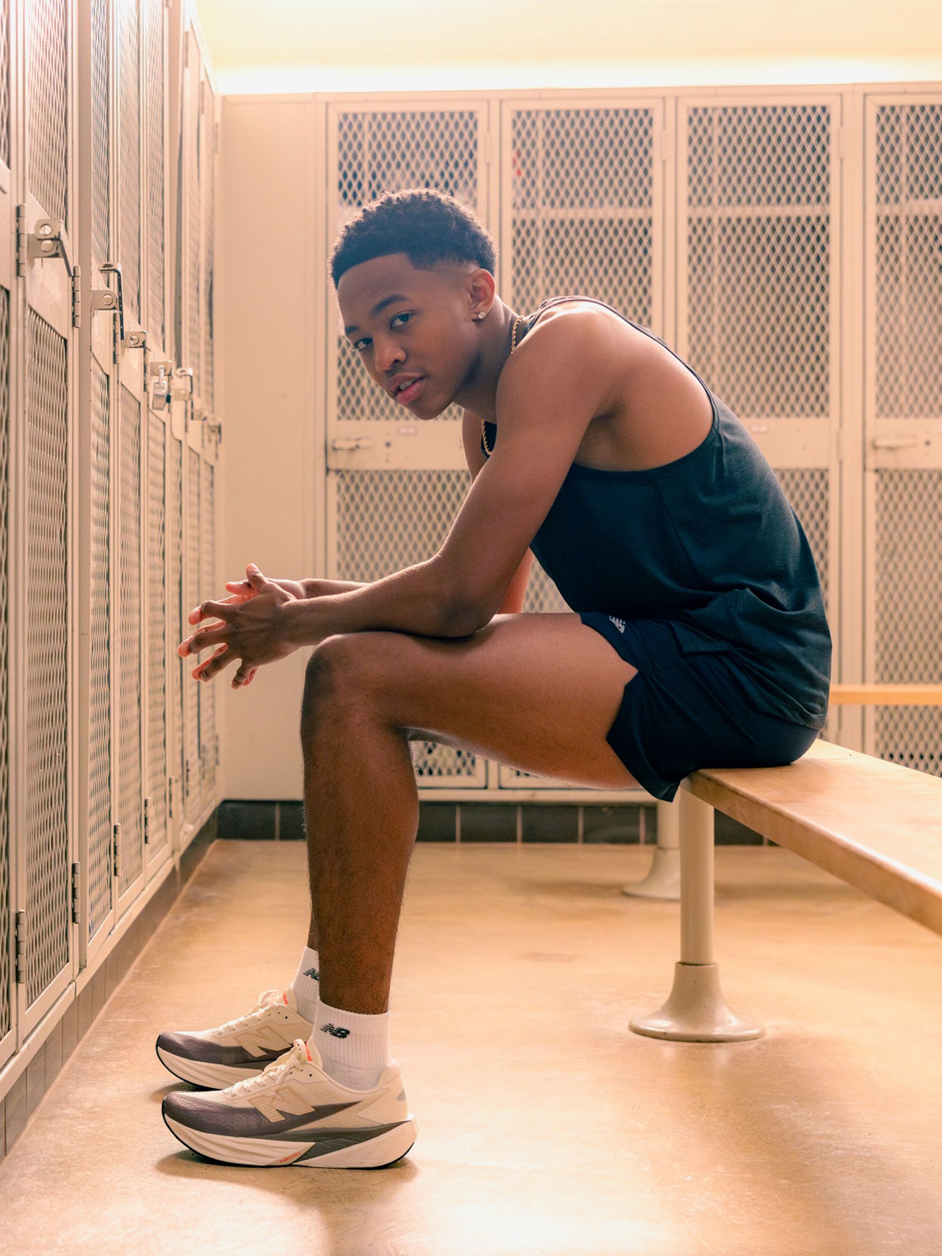 New Balance FuelCell Rebel v5 Brown and Beige Trainers For Men