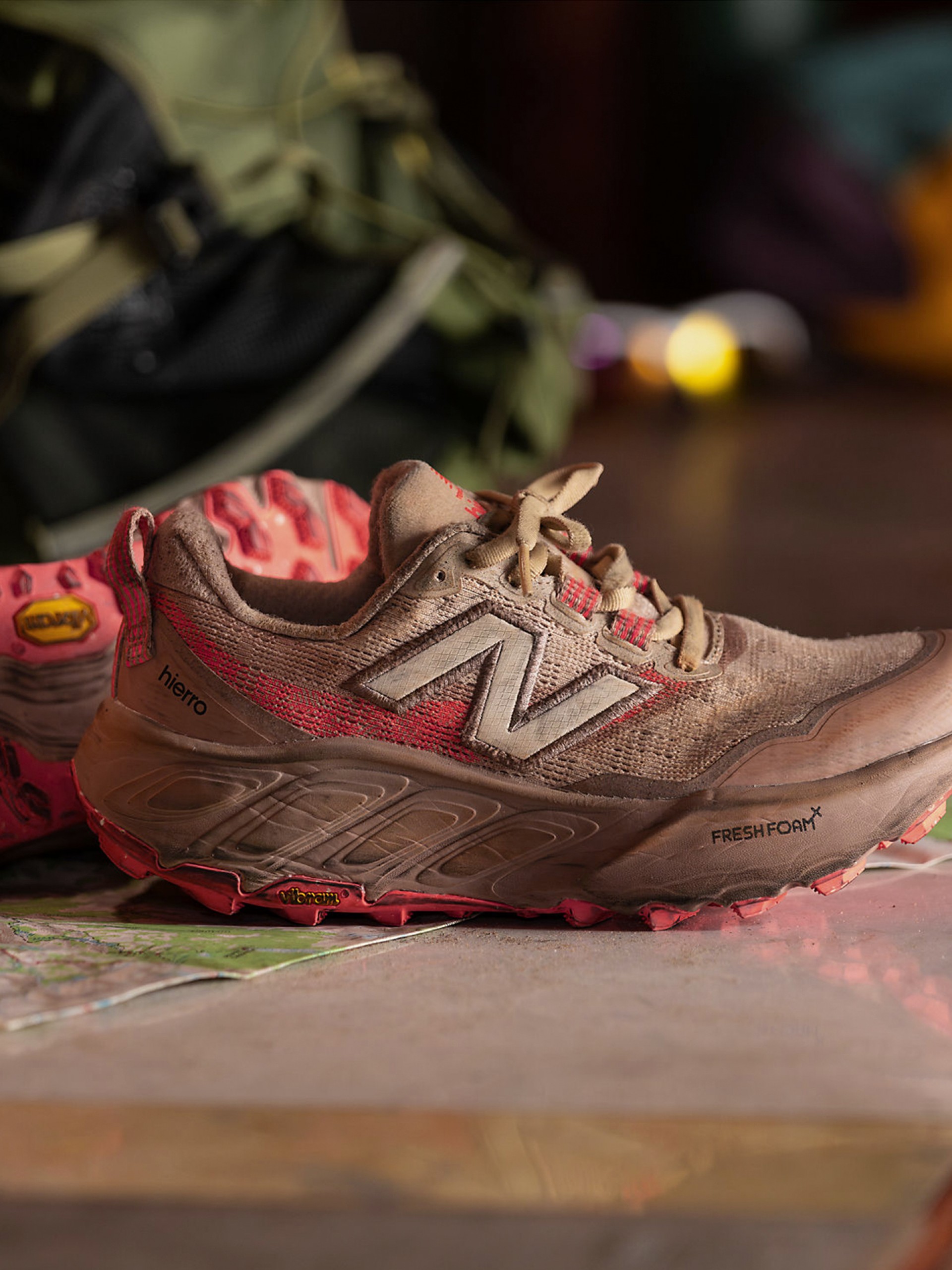 Sapatilhas New Balance Fresh Foam X Hierro v9 Camel Para Mulher