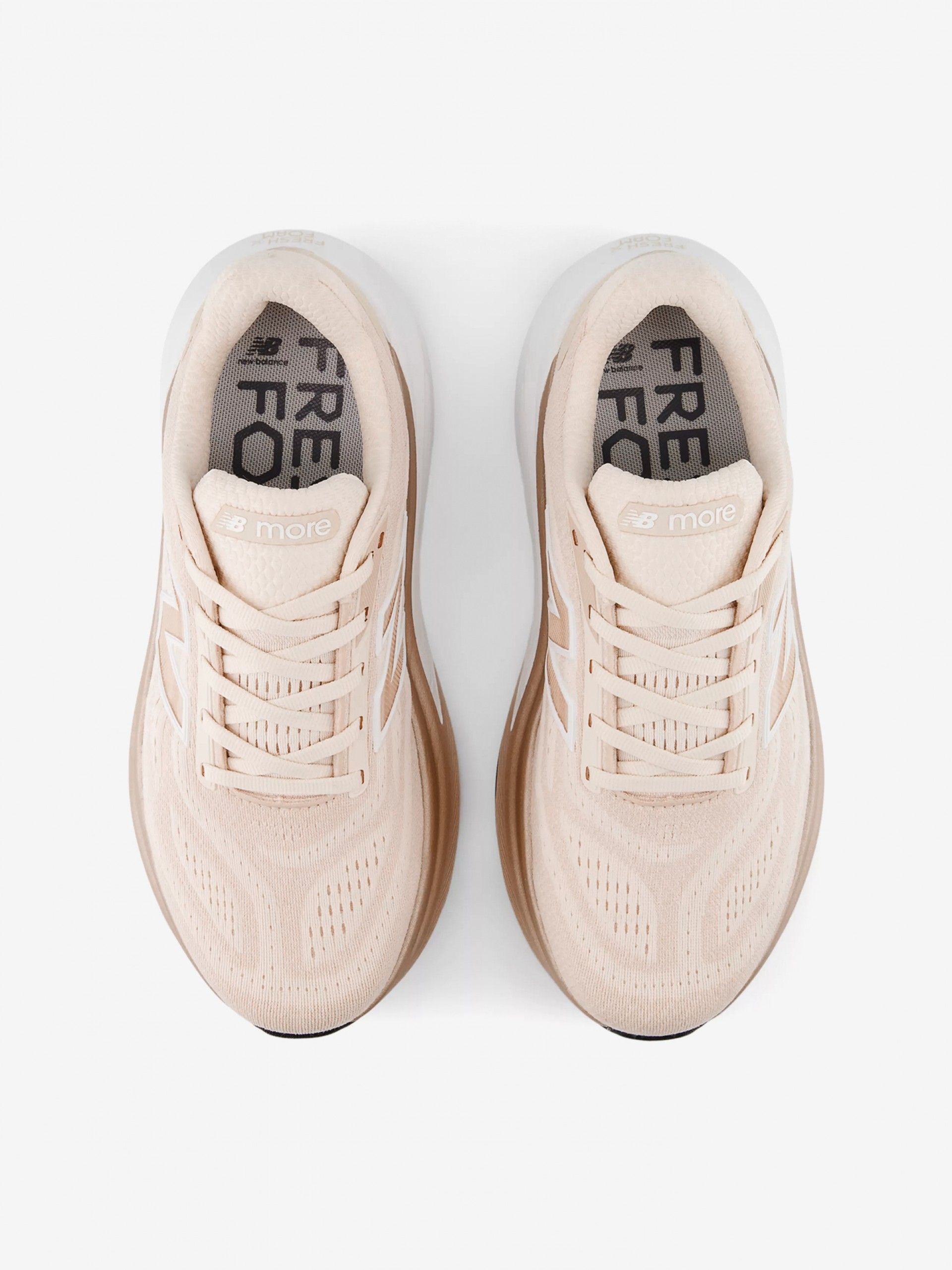 New Balance Fresh Foam X More v6 Beige Running Trainers For Women