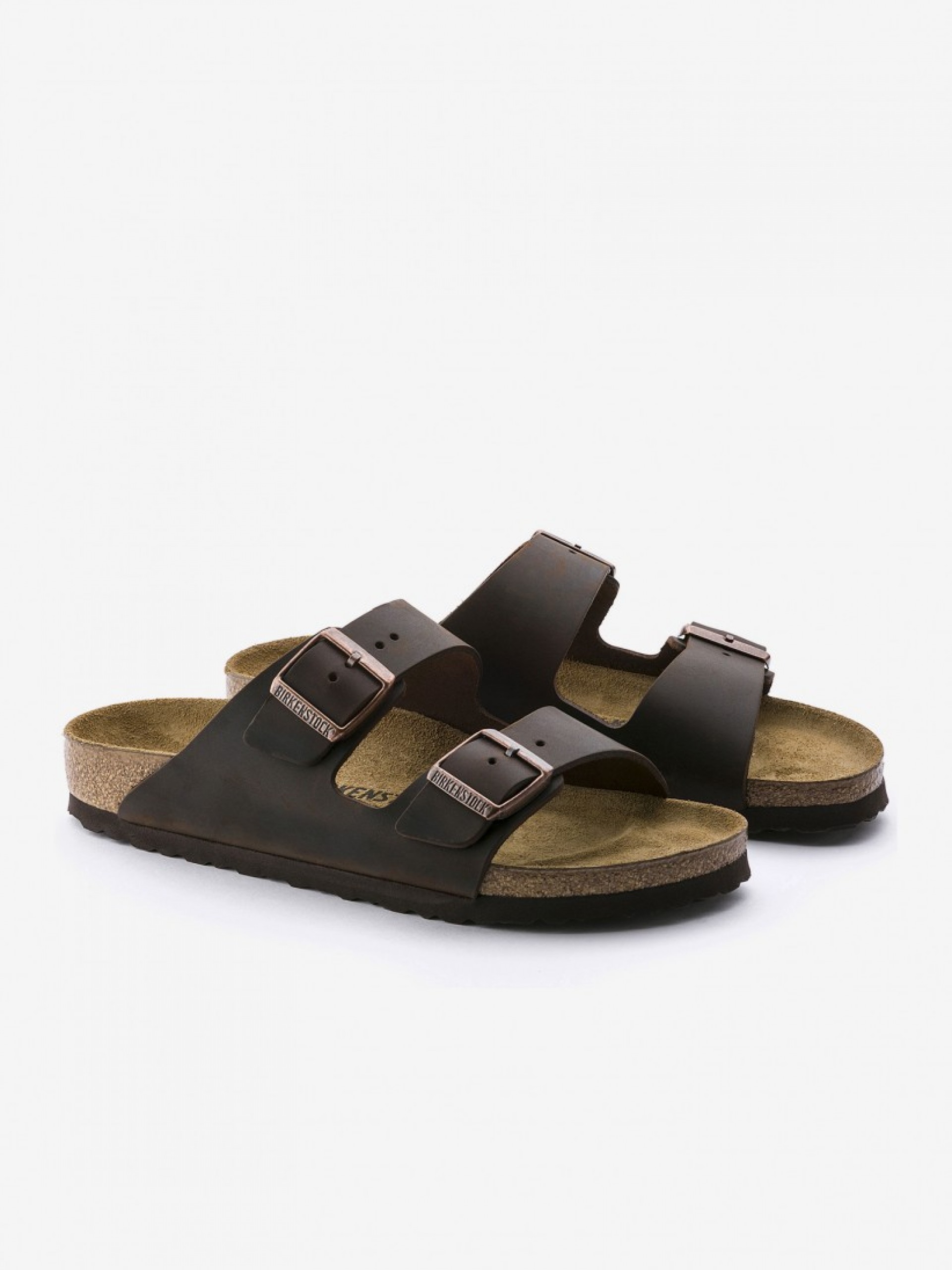Chinelos Birkenstock Arizona Oiled Leather Castanhos