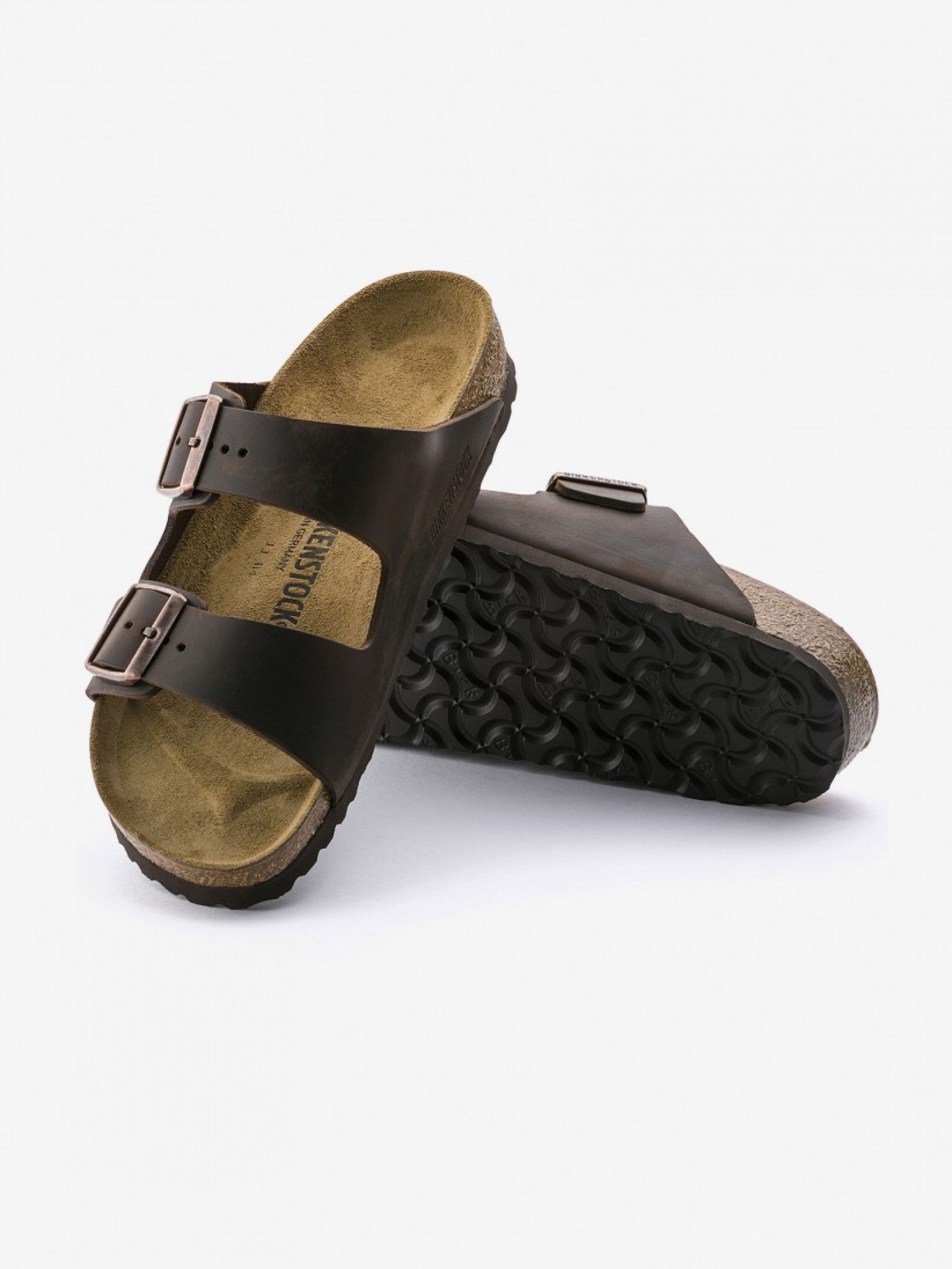 Chinelos Birkenstock Arizona Oiled Leather Castanhos