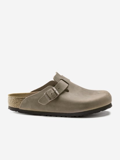 Chinelos Birkenstock Boston Oiled Leather Bege