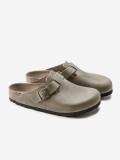 Chinelos Birkenstock Boston Oiled Leather Bege