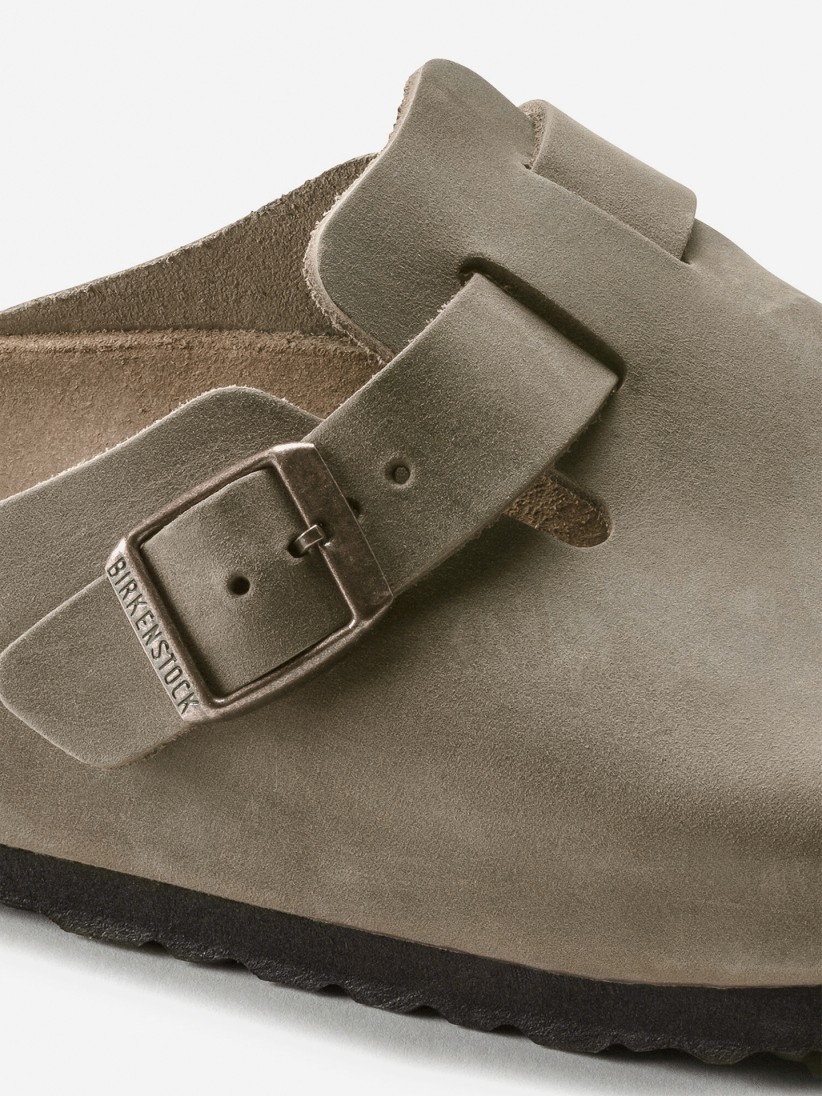 Chinelos Birkenstock Boston Oiled Leather Bege