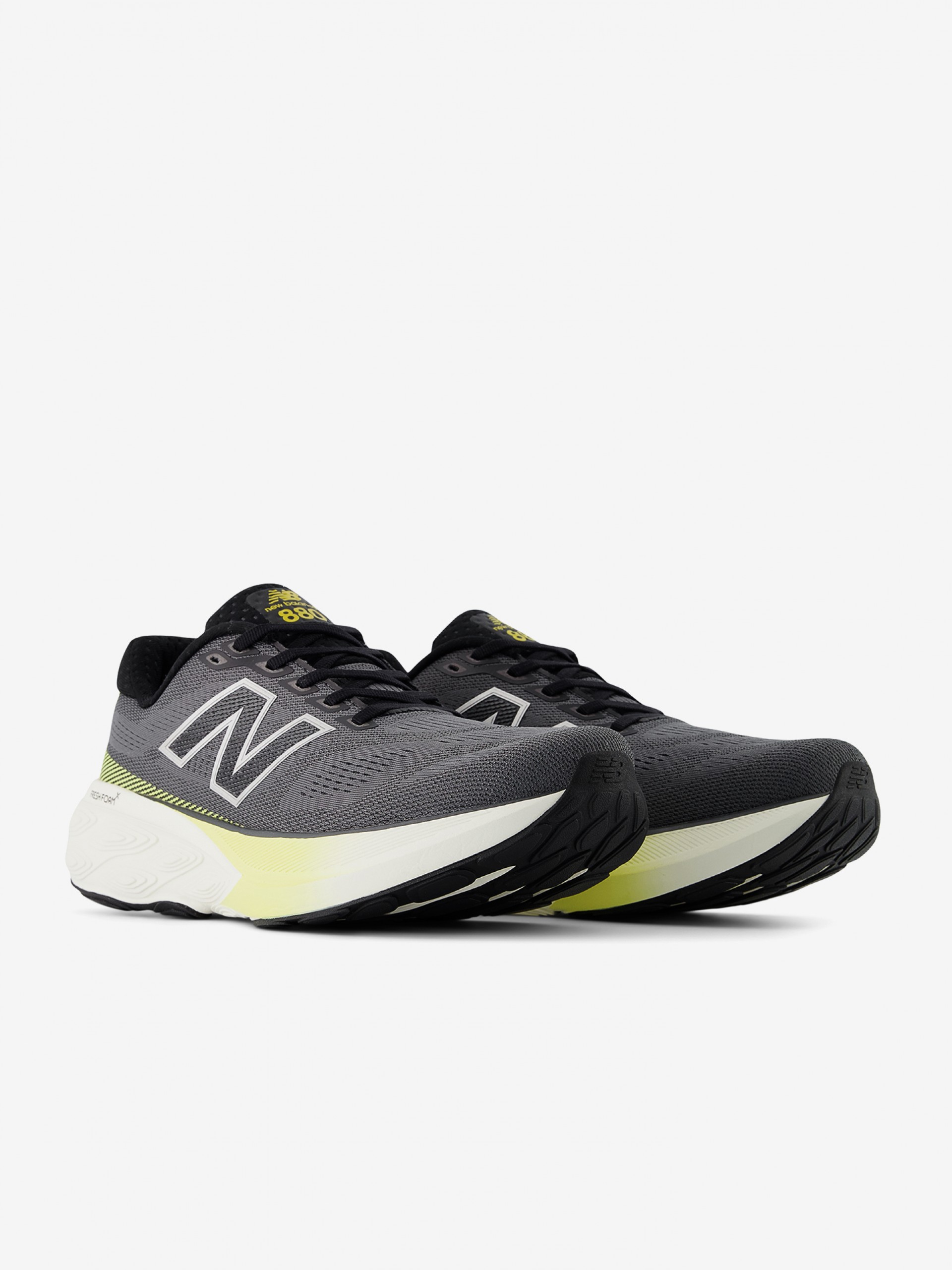 New Balance Fresh Foam X 880 v15 Narrow Grey and Yellow Running Trainers For Men