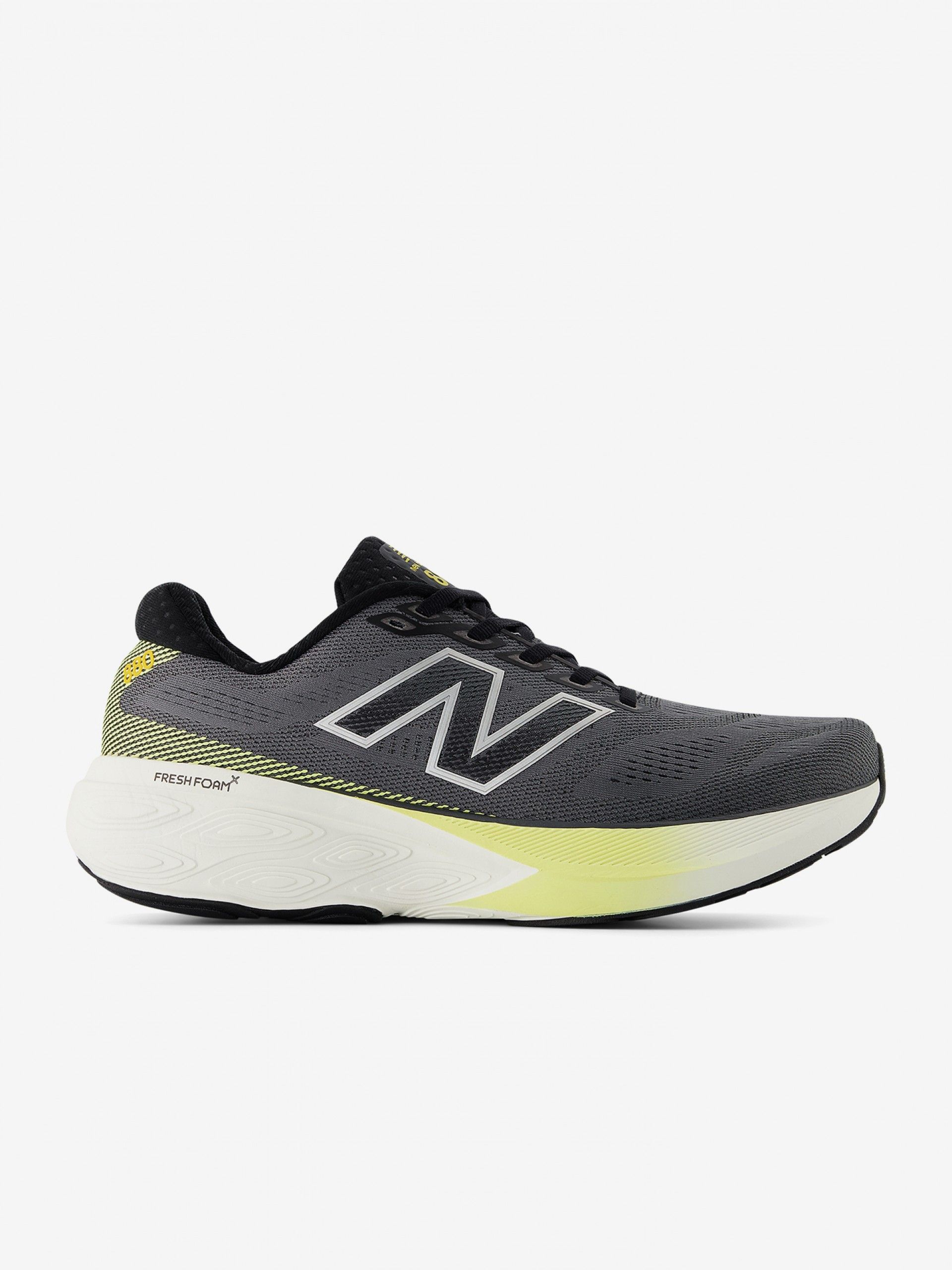 New Balance Fresh Foam X 880 v15 Narrow Grey and Yellow Running Trainers For Men
