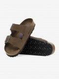 Birkenstock Arizona Soft Footbed Suede Brown Slides