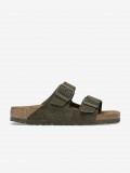 Birkenstock Arizona Suede Leather Green Slides
