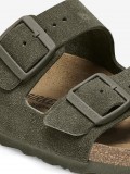 Birkenstock Arizona Suede Leather Green Slides