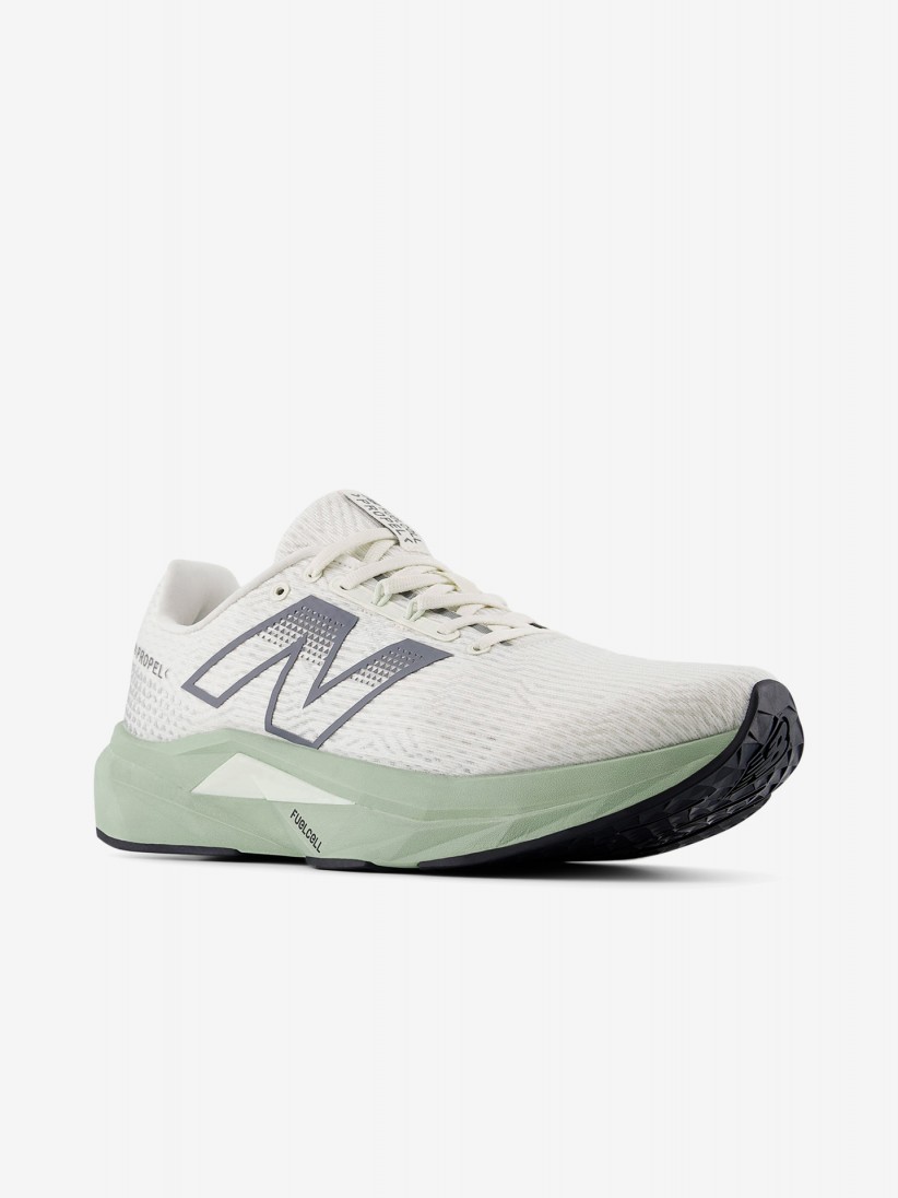 Zapatillas de Running New Balance Fuelcell Propel v5 Beige y Verdes Para Hombre