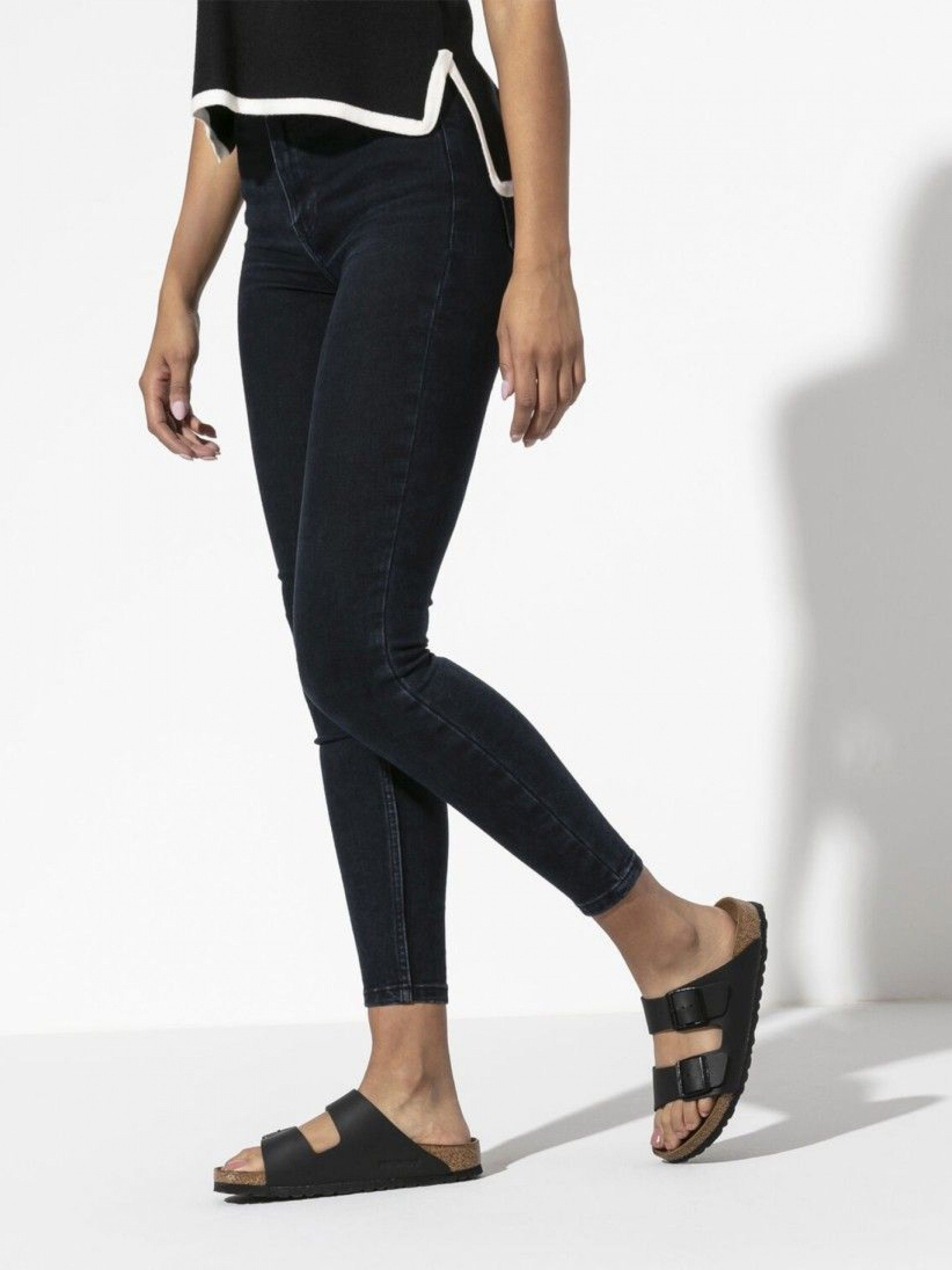 Chinelos Birkenstock Arizona Birko-Flor Pretos