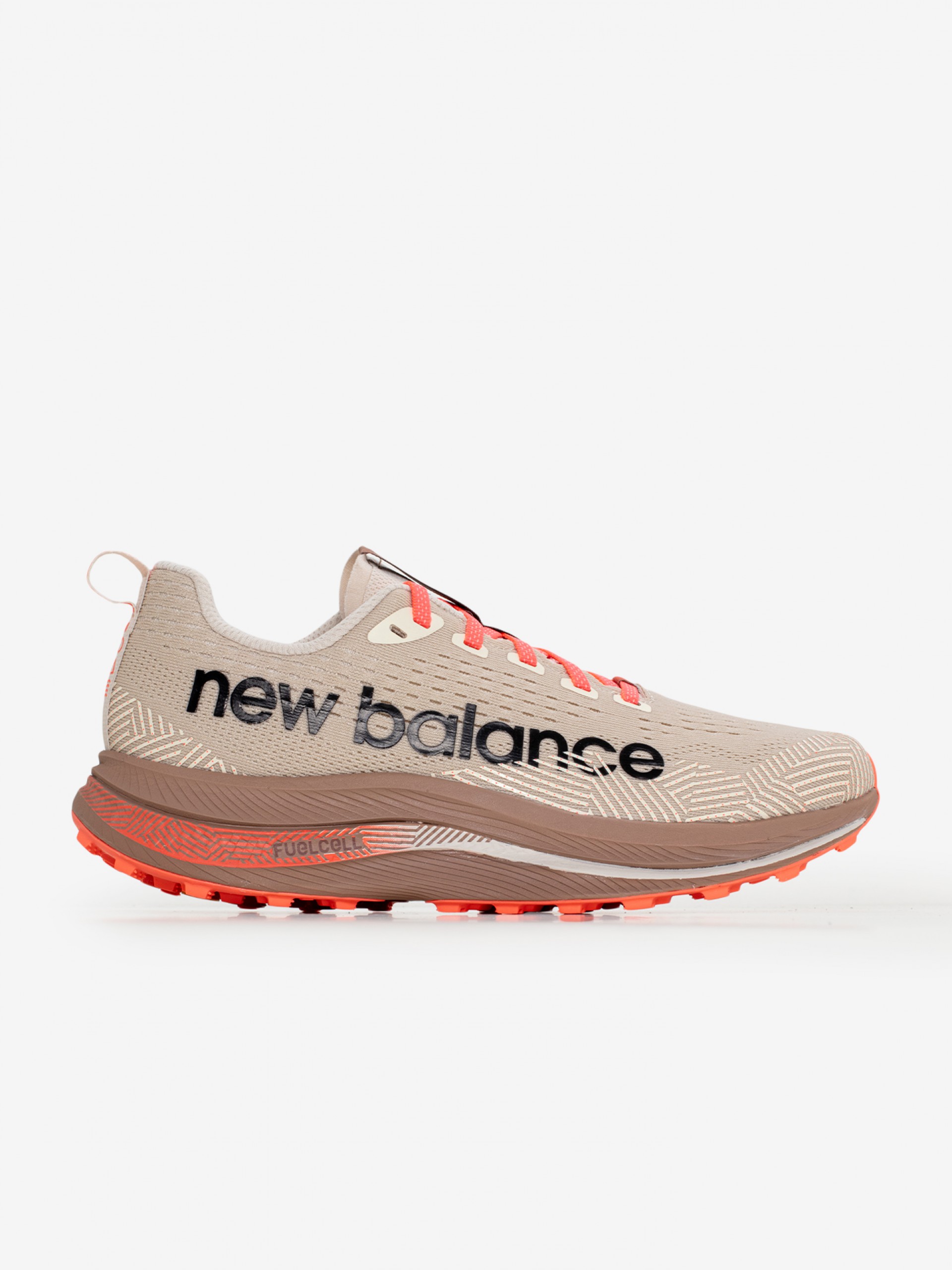 New Balance Fuelcell Supercomp Trail Camel and Salmon Running Trainers For Men